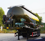 Multi axle 54 tons V shaped bulk Cement Trailer , cement transport trucks supplier